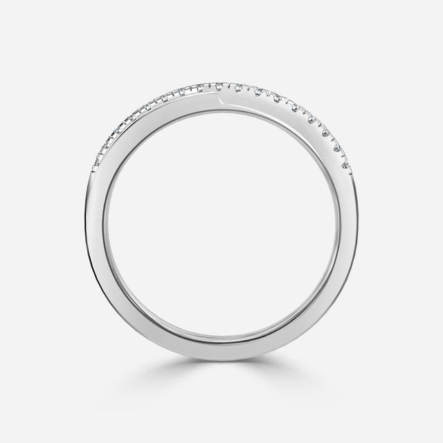 Round Twisted Platinum Wedding Ring