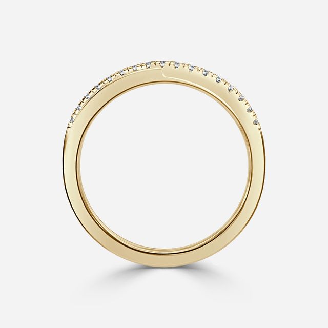 Round Twisted Yellow Gold Wedding Ring
