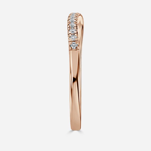 Round Twisted Rose Gold Wedding Ring