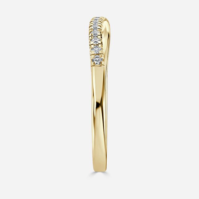 Round Twisted Yellow Gold Wedding Ring