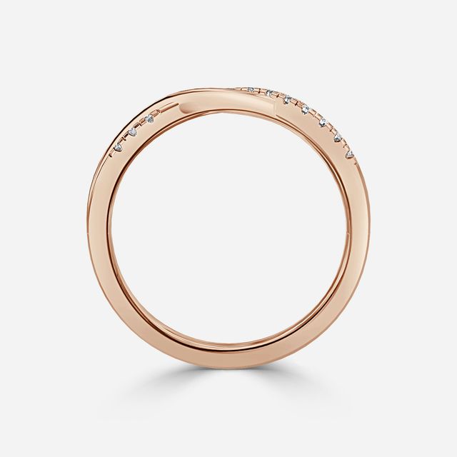 Siena Twist Rose Gold Diamond Wedding Band