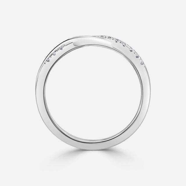 Siena Twist Platinum Diamond Wedding Band