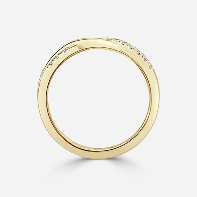 Siena Twist Yellow Gold Diamond Wedding Band