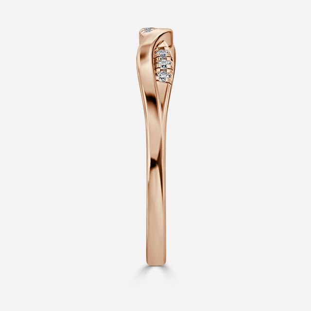 Siena Twist Rose Gold Diamond Wedding Band