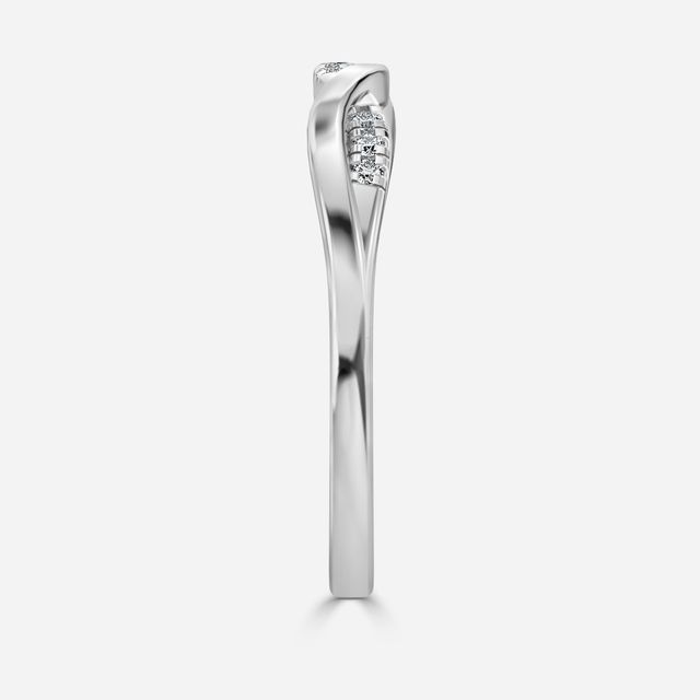 Siena Twist Platinum Diamond Wedding Band