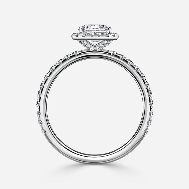 Ayla Platinum Halo Engagement Ring