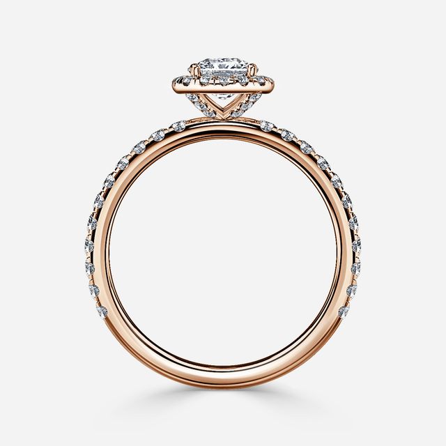 Ayla Rose Gold Halo Engagement Ring
