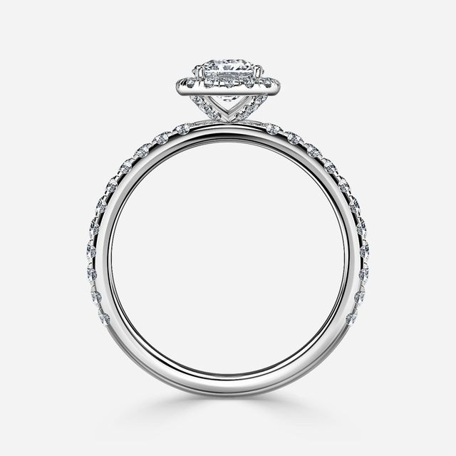 Ayla White Gold Halo Engagement Ring