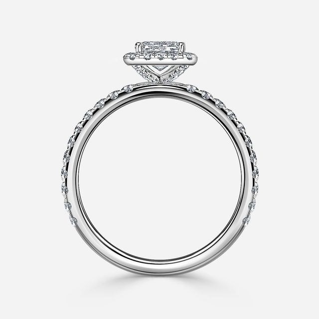 Ayla White Gold Halo Engagement Ring