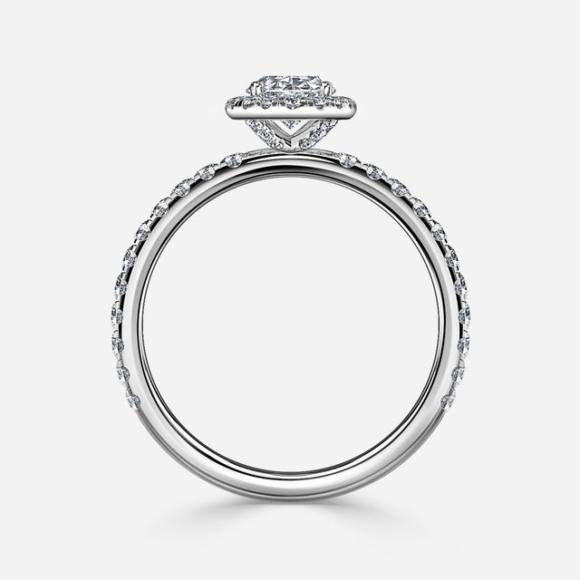 Ayla White Gold Halo Engagement Ring