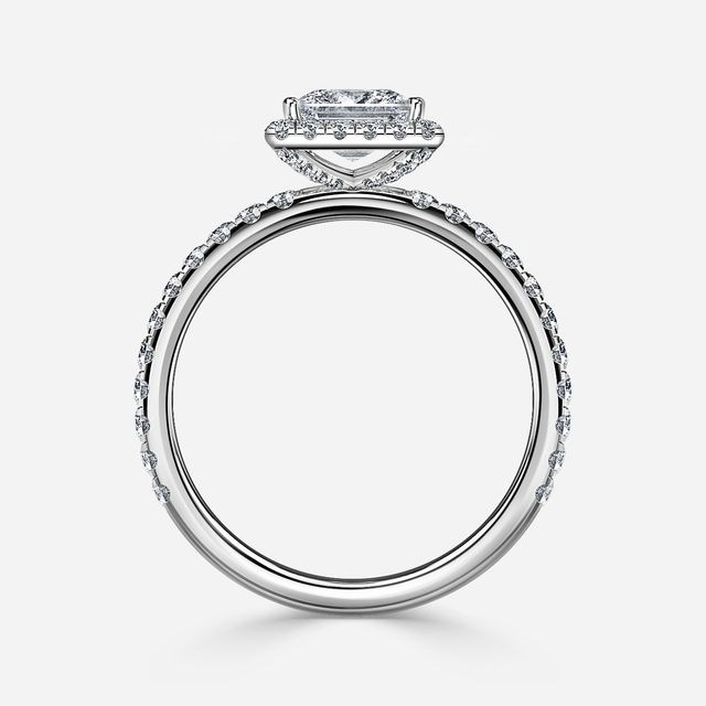 Ayla Platinum Halo Engagement Ring