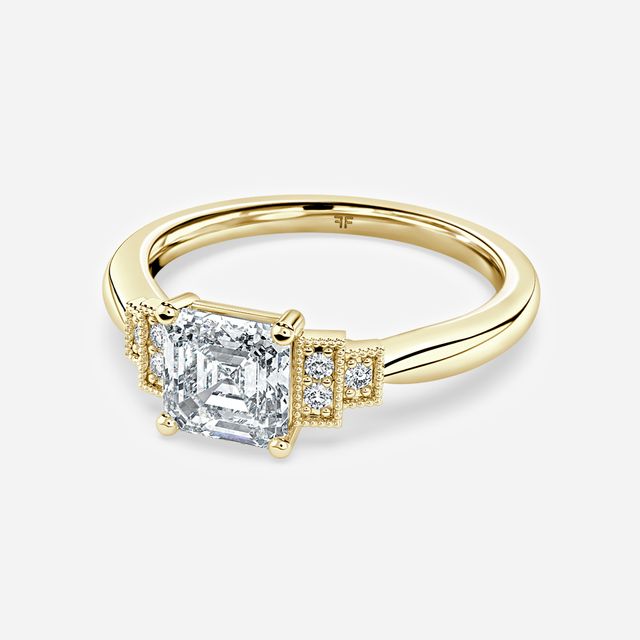 Ayana Yellow Gold Trilogy Engagement Ring