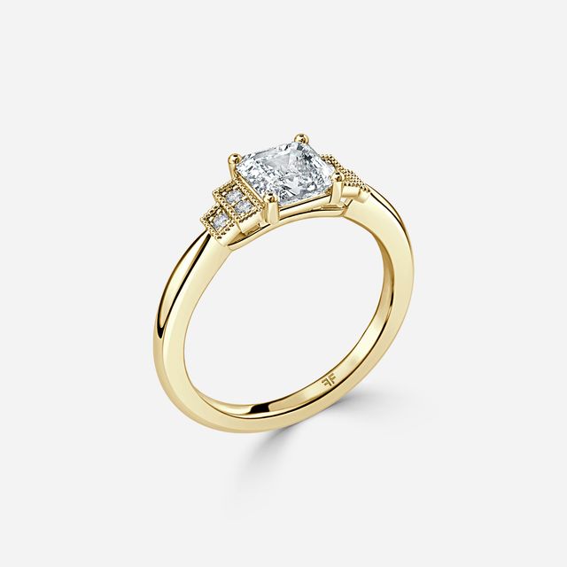 Ayana Yellow Gold Trilogy Engagement Ring