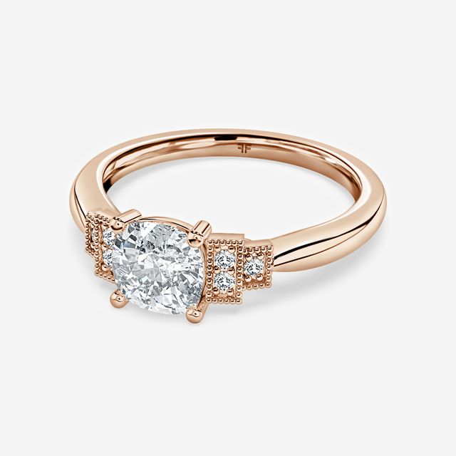 Ayana Rose Gold Vintage Engagement Ring