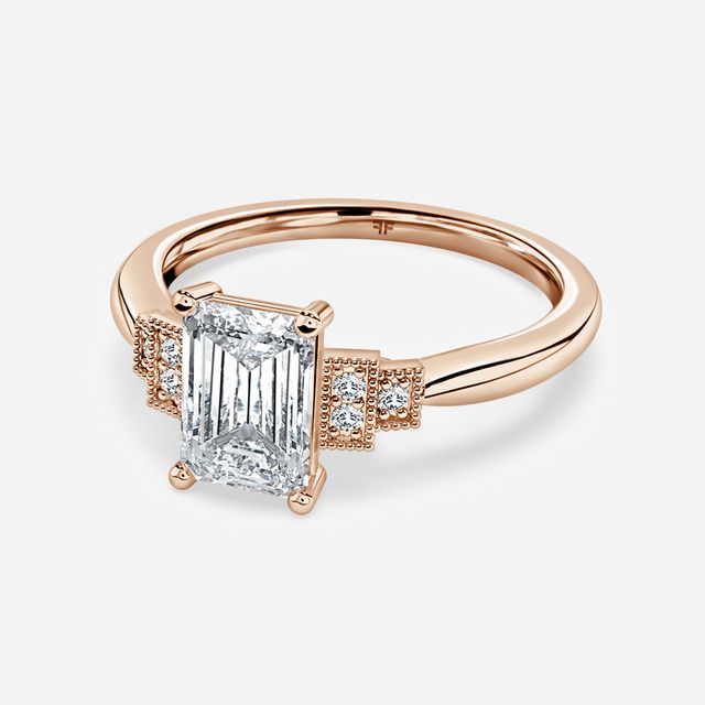 Ayana Rose Gold Vintage Engagement Ring
