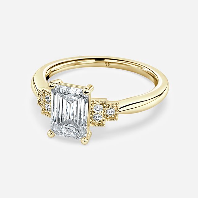 Ayana Yellow Gold Vintage Engagement Ring