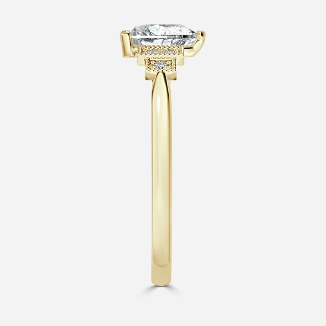 Ayana Yellow Gold Trilogy Engagement Ring