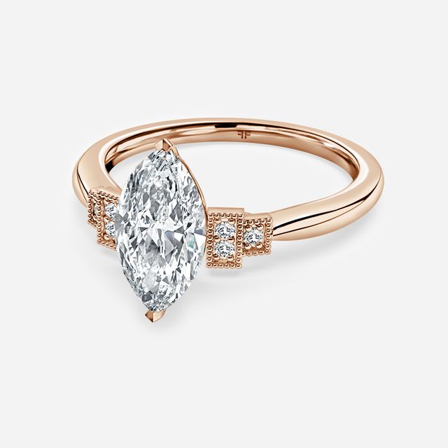 Ayana Rose Gold Vintage Engagement Ring