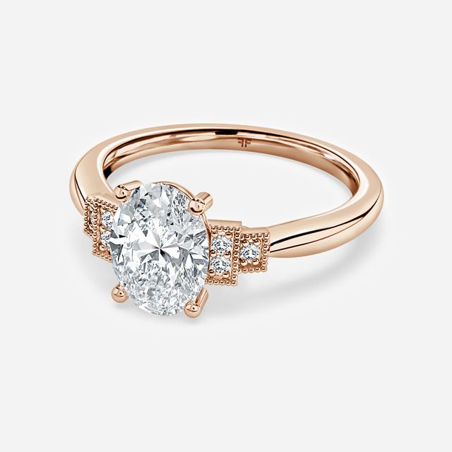 Ayana Rose Gold Vintage Engagement Ring