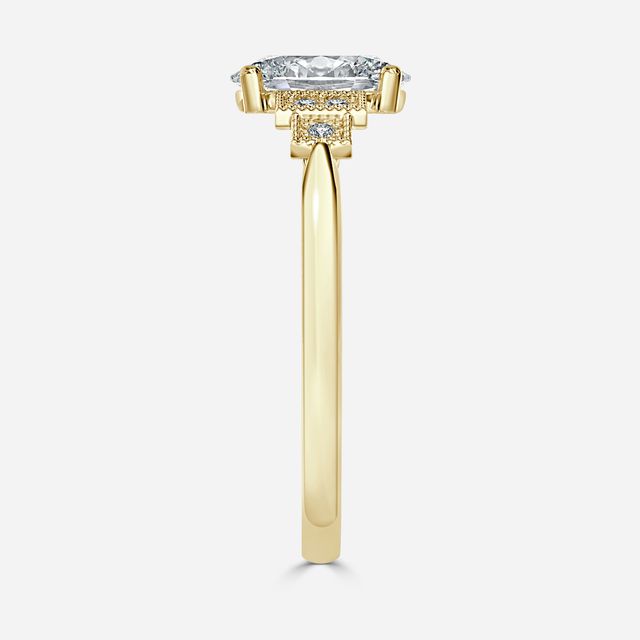 Ayana Yellow Gold Trilogy Engagement Ring