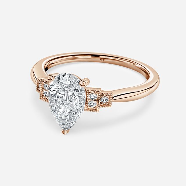 Ayana Rose Gold Trilogy Engagement Ring