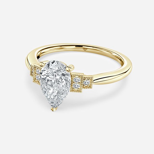 Ayana Yellow Gold Trilogy Engagement Ring