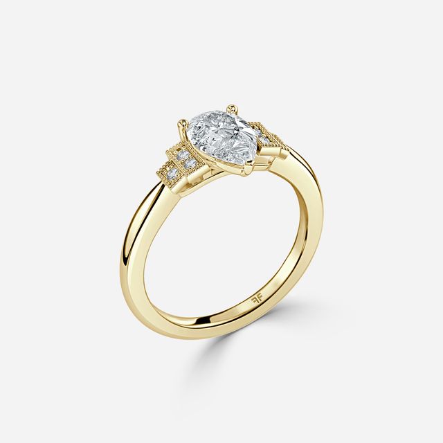 Ayana Yellow Gold Trilogy Engagement Ring