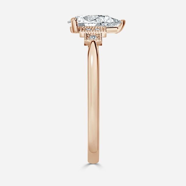 Ayana Rose Gold Trilogy Engagement Ring
