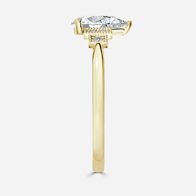 Ayana Yellow Gold Trilogy Engagement Ring