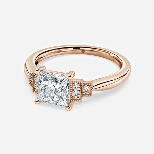 Ayana Rose Gold Vintage Engagement Ring