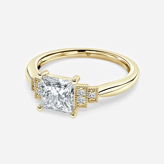 Ayana Yellow Gold Trilogy Engagement Ring