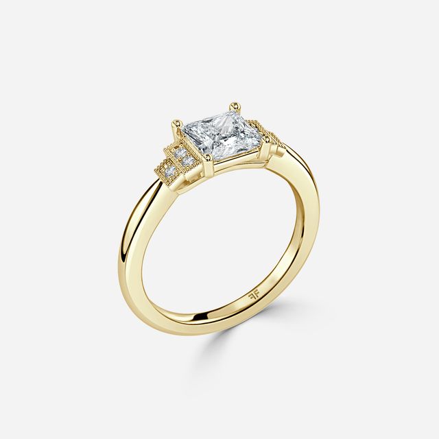 Ayana Yellow Gold Trilogy Engagement Ring