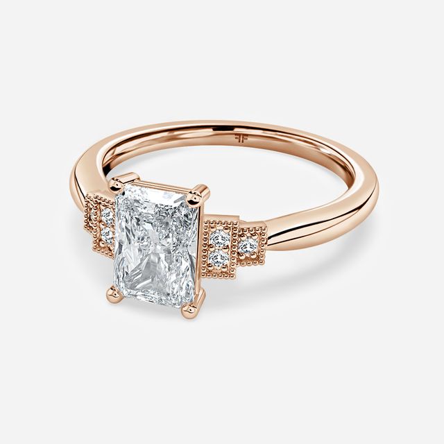 Ayana Rose Gold Vintage Engagement Ring