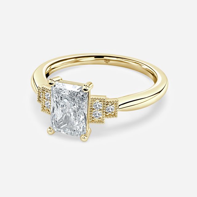 Ayana Yellow Gold Trilogy Engagement Ring