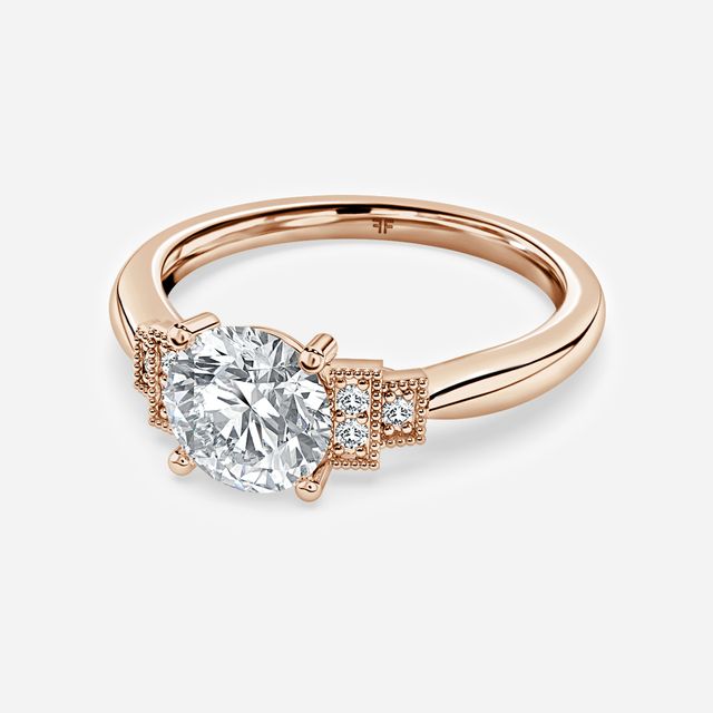 Ayana Rose Gold Vintage Engagement Ring