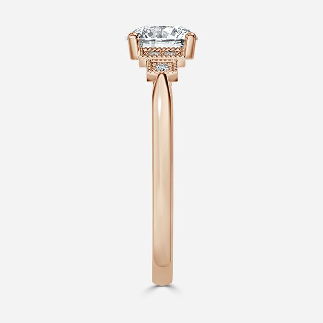 Ayana Rose Gold Vintage Engagement Ring