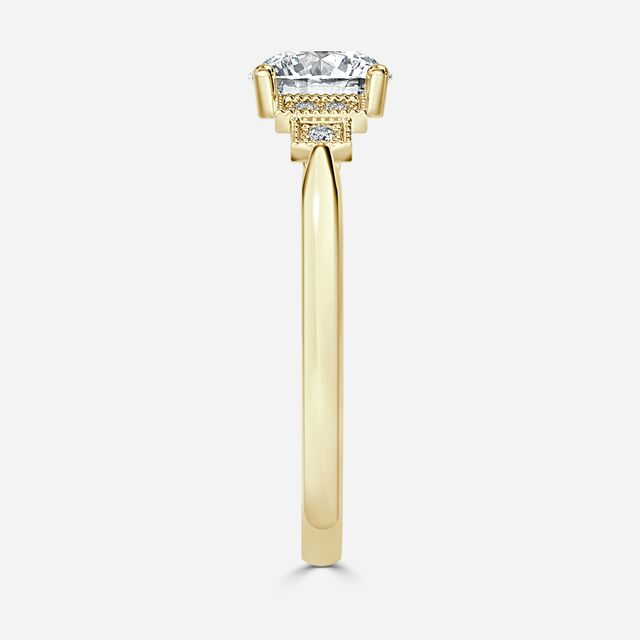 Ayana Yellow Gold Vintage Engagement Ring