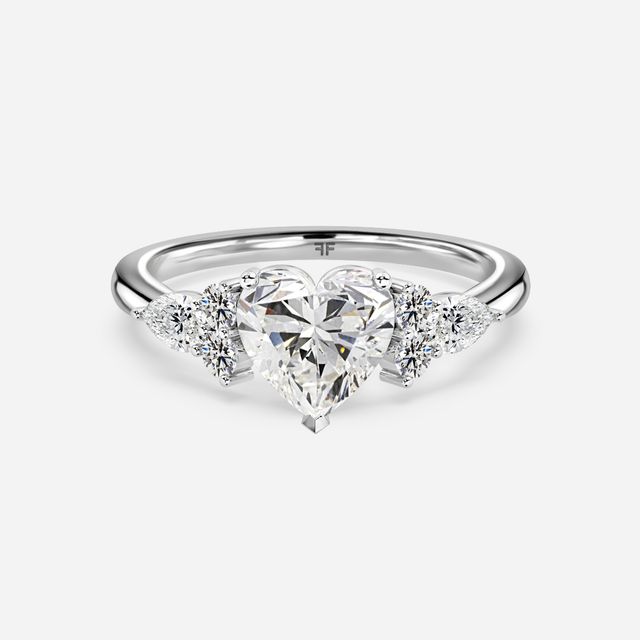 Nanami Platinum Trilogy Cluster Engagment Ring
