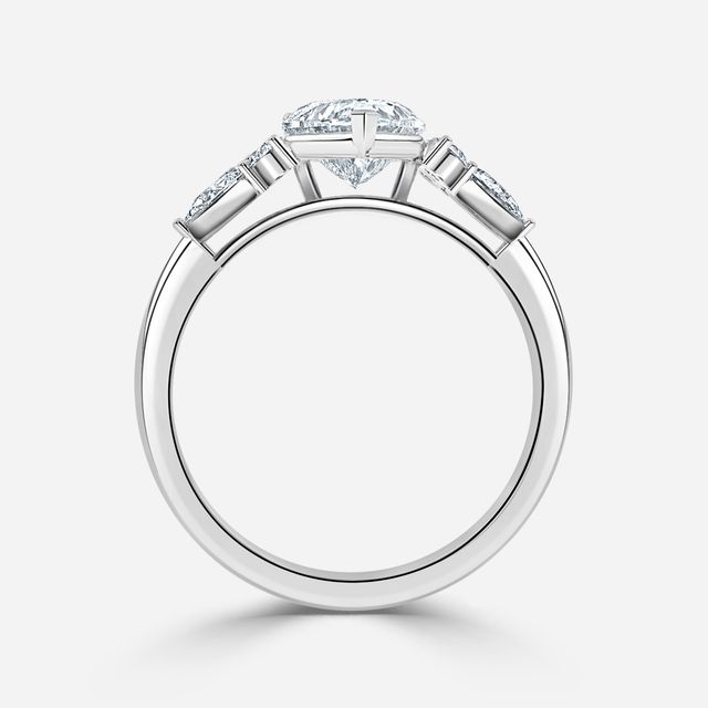 Nanami Platinum Trilogy Cluster Engagment Ring