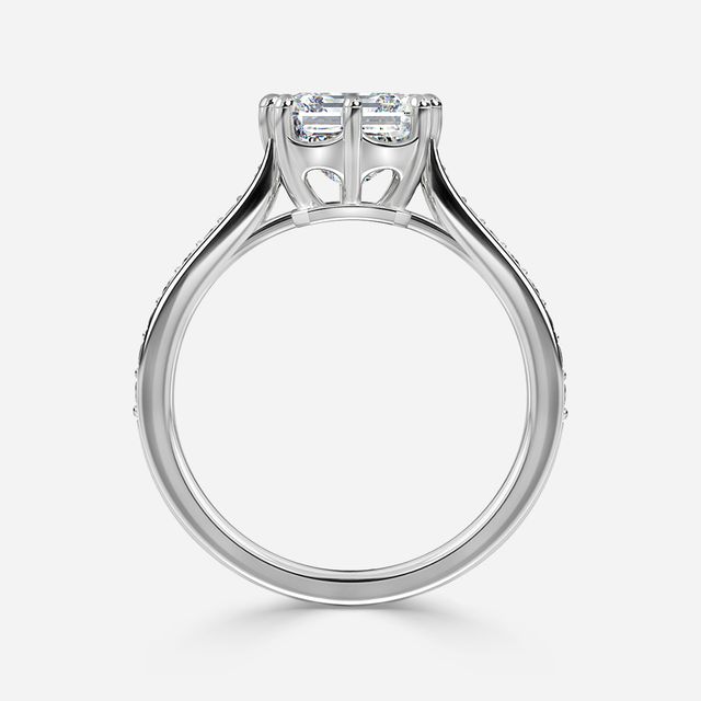 Heni Platinum Vintage Engagement Ring