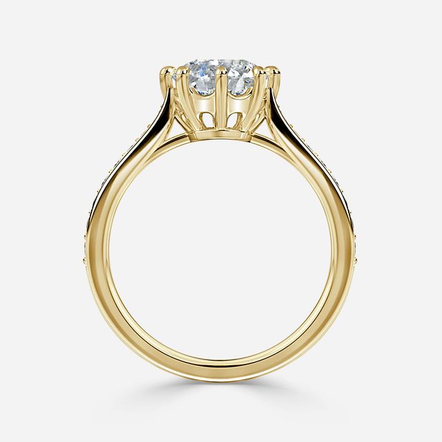 Heni Yellow Gold Vintage Engagement Ring