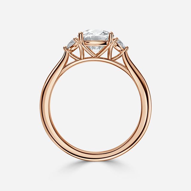 Moonlight Rose Gold Engagement Ring