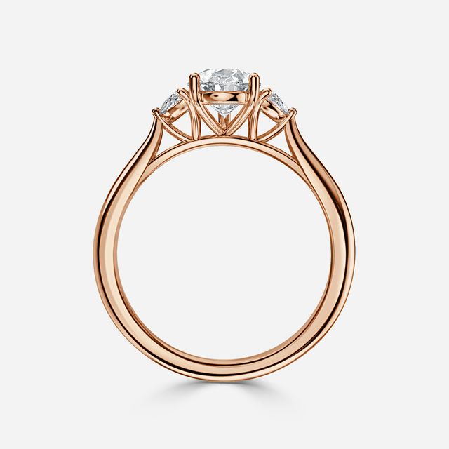 Moonlight Rose Gold Engagement Ring