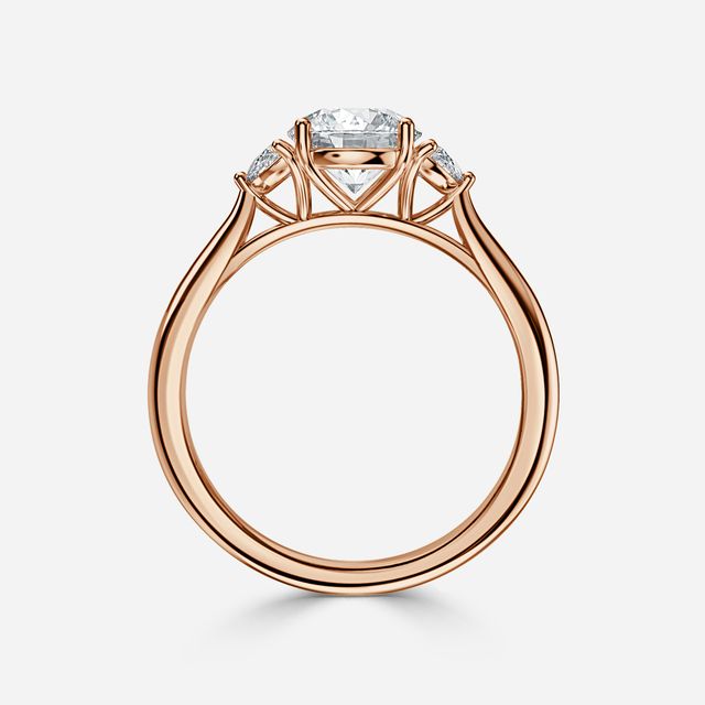 Moonlight Rose Gold Engagement Ring