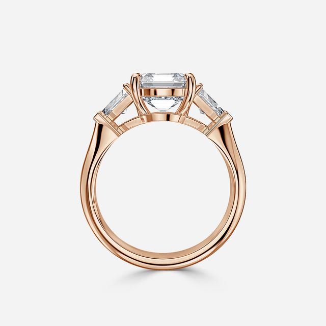 Winston Rose Gold Trilogy Engagement Ring