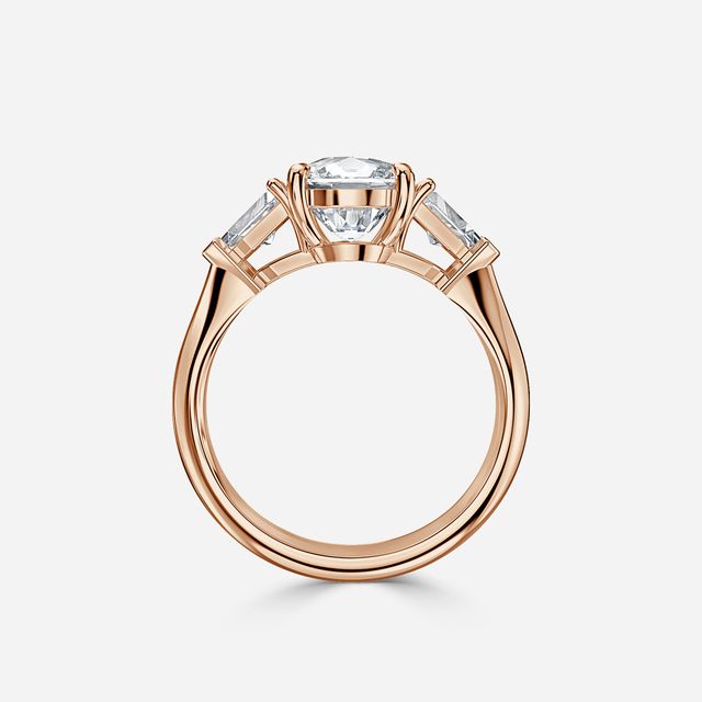 Winston Rose Gold Trilogy Engagement Ring