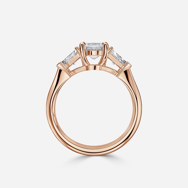 Winston Rose Gold Trilogy Engagement Ring