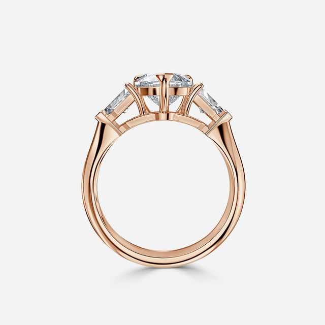 Winston Rose Gold Trilogy Engagement Ring