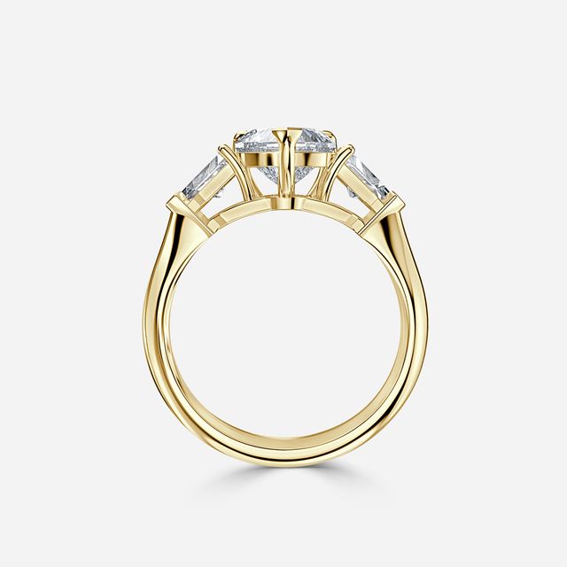 Winston Yellow Gold Trilogy Engagement Ring