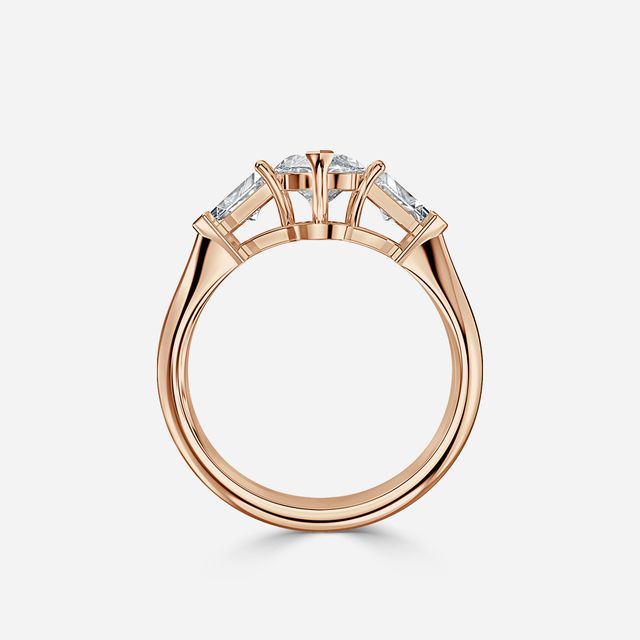 Winston Rose Gold Trilogy Engagement Ring